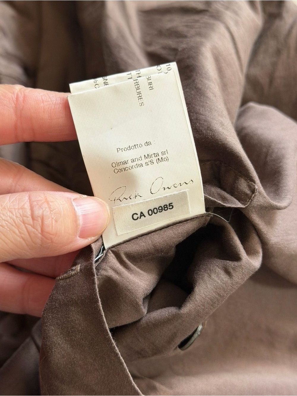 Rick Owens Brown Leather Moto Jacket - Picture 7 of 7